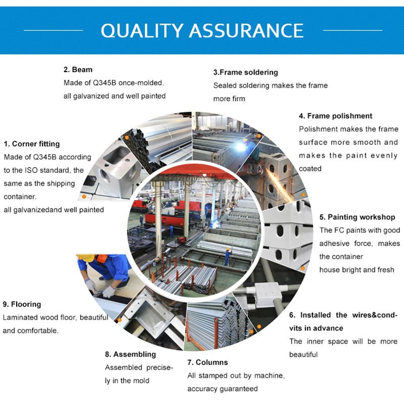 quality assurance-Two Bedroom Design Flat Pack Container Homes