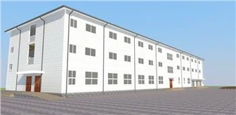 Einkaufszentrum mit großer Stahlkonstruktion